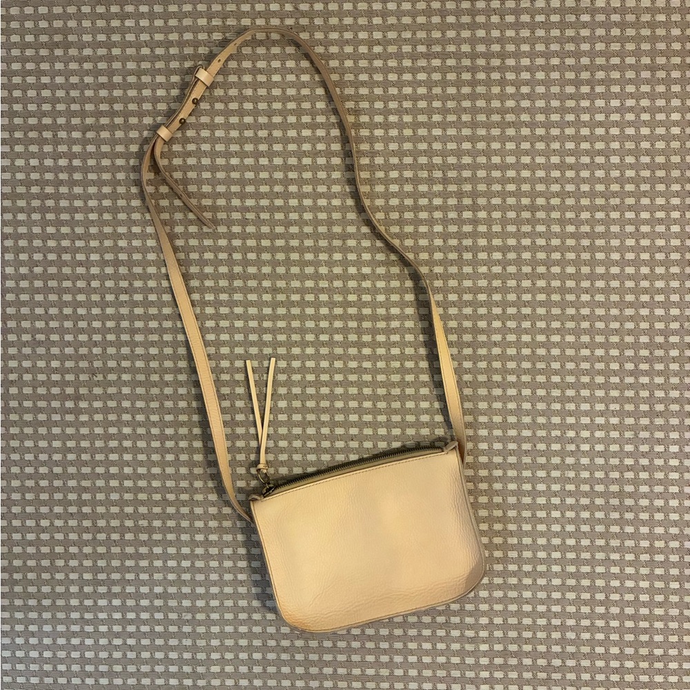Madewell Cream Leather Crossbody Bag
